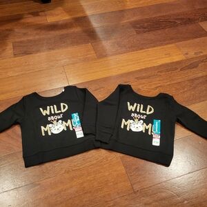 Garanimals Black Sweatshirt with 'Wild About Mom' Design